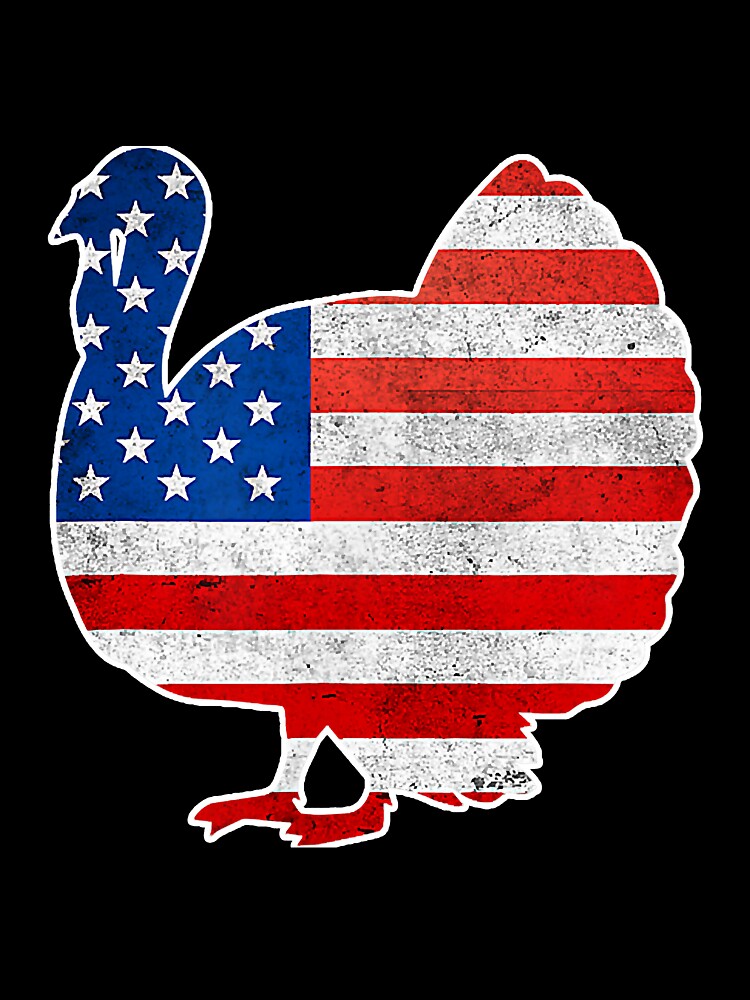 Vintage American Turkey Usa Flag by NeverLoseSF