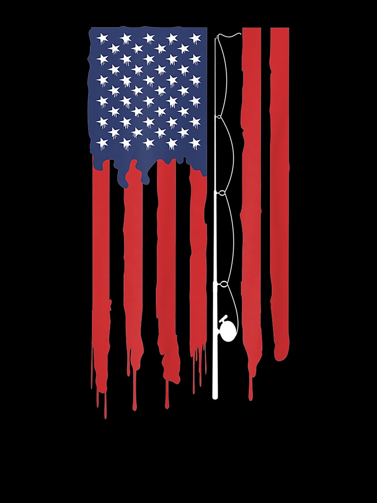 Fishing American Flag Vintage Fish Lovers by caral8