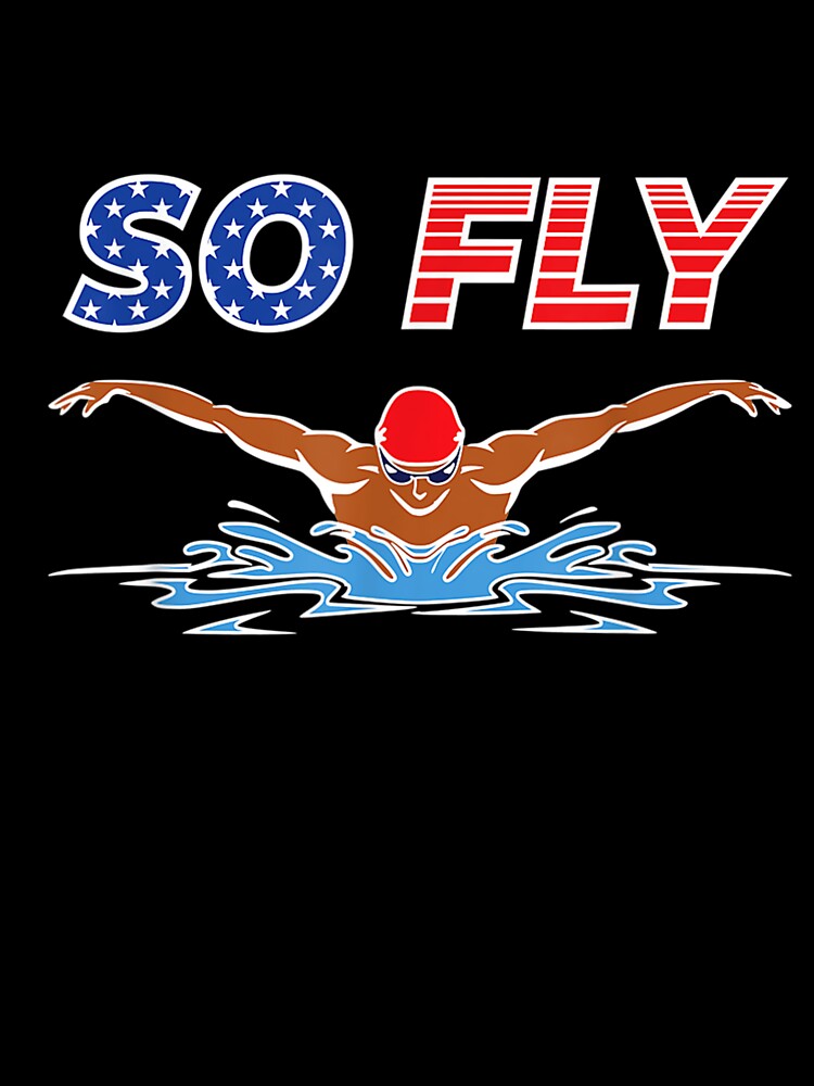 Mens Swimming Butterfly Stroke Swim Team American by sikkilapa