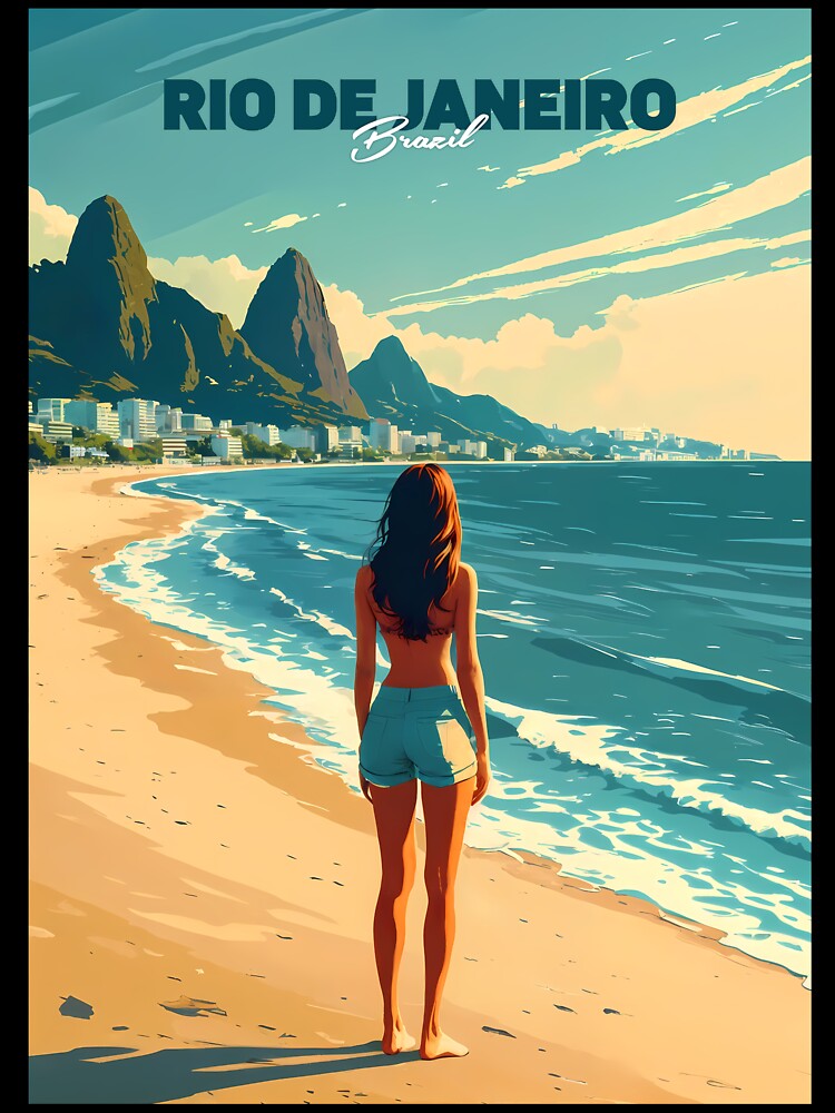 Anime Girl Dreaming at Ipanema Beach by JacksoonLester