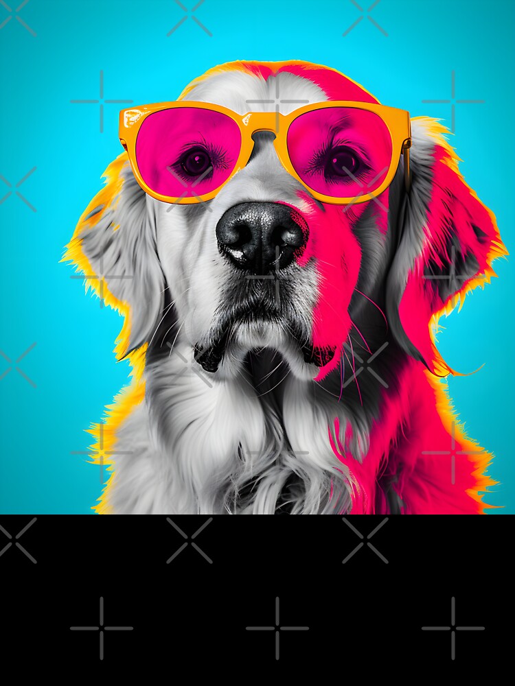 pop art digital print of Labrador retriever by dcrc Unisex , , , Long Sleeve Tee