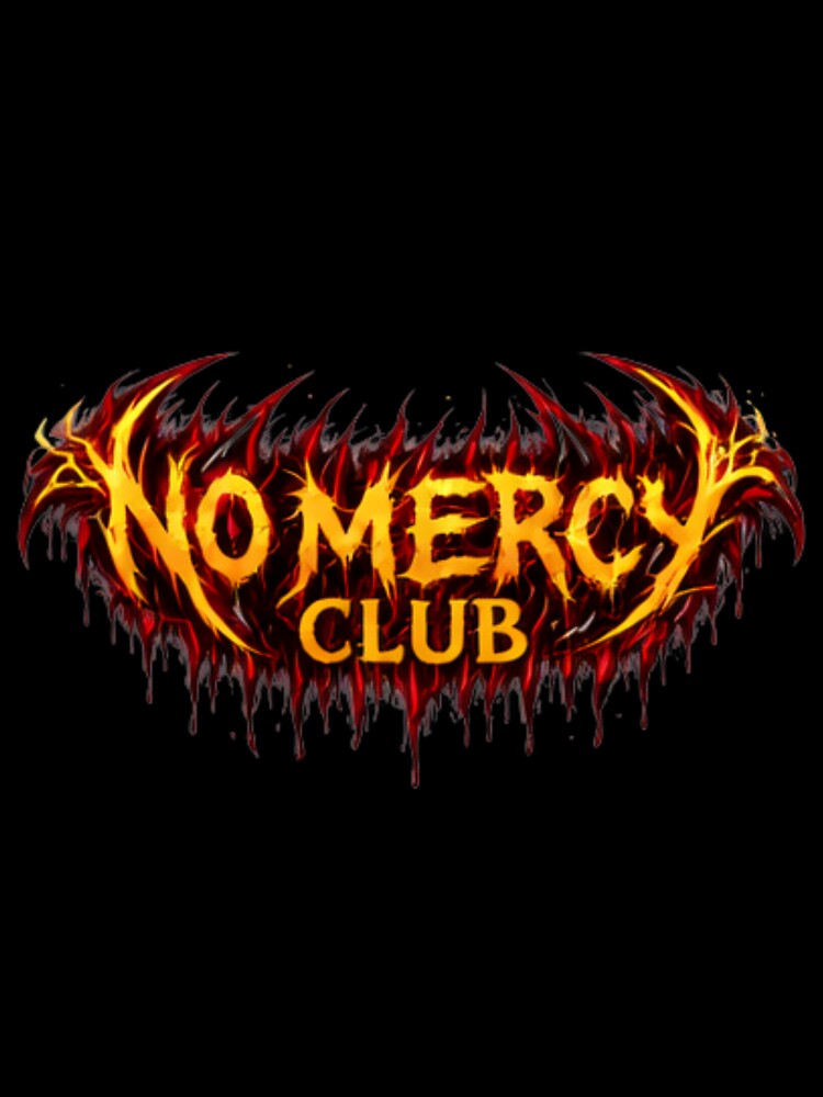 No Mercy Club – Fiery Gothic Metal Logo Design by bloomandbeads.eu
