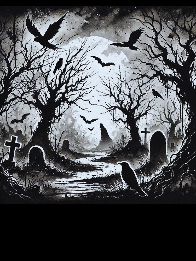Black and white scary background for Halloween event by totsapon14