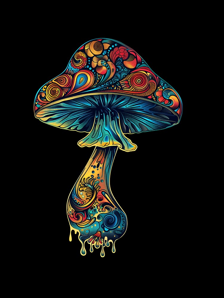 Stylized Magic Mushroom 2 by HarmonyTheKoala