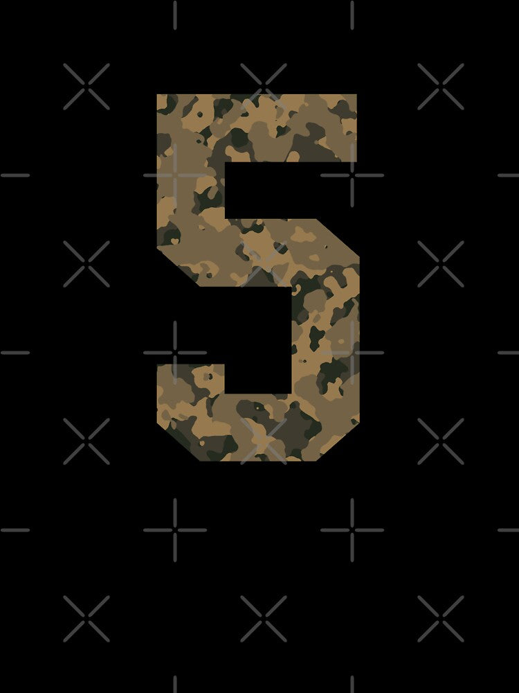 Army Camouflage Number 5 - Sports Numbers by NECHSTORE