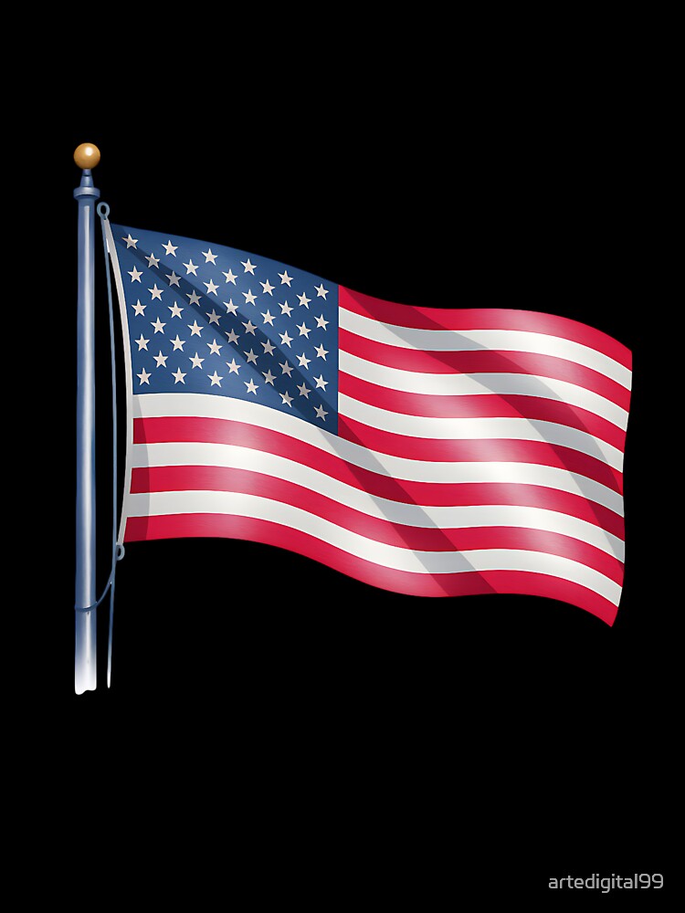 Vintage American Flag – Distressed Patriotic USA Artwork by artedigital99