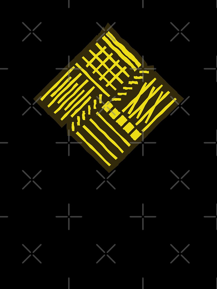 awn Crossing Lines Pattern – Yellow & Brown by RoguePatterns