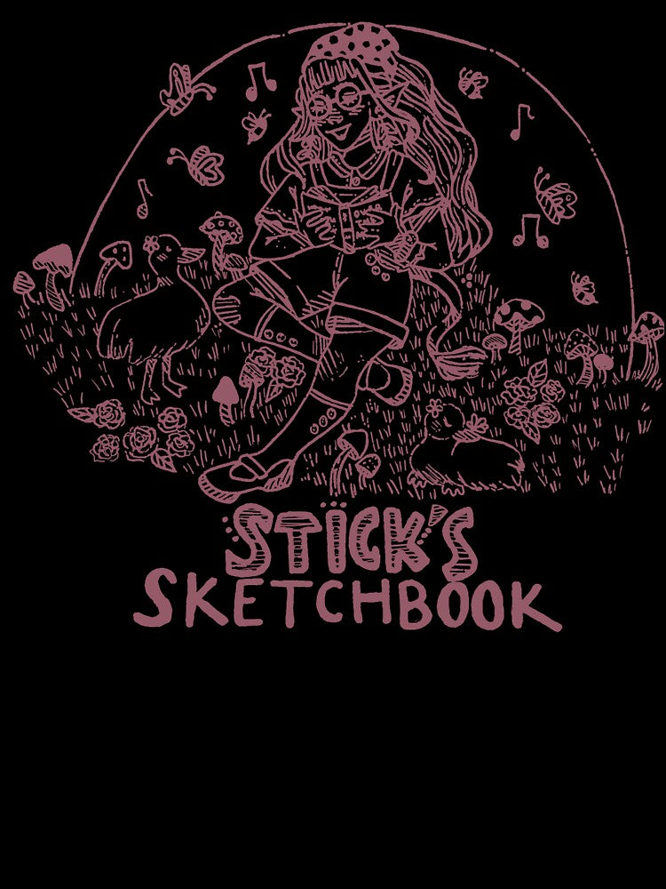 Stick’s Sketchbook brand screen print style by SticksSketch