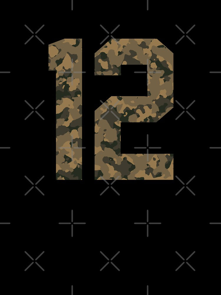 Army Camouflage Number 12 - Sports Numbers by NECHSTORE