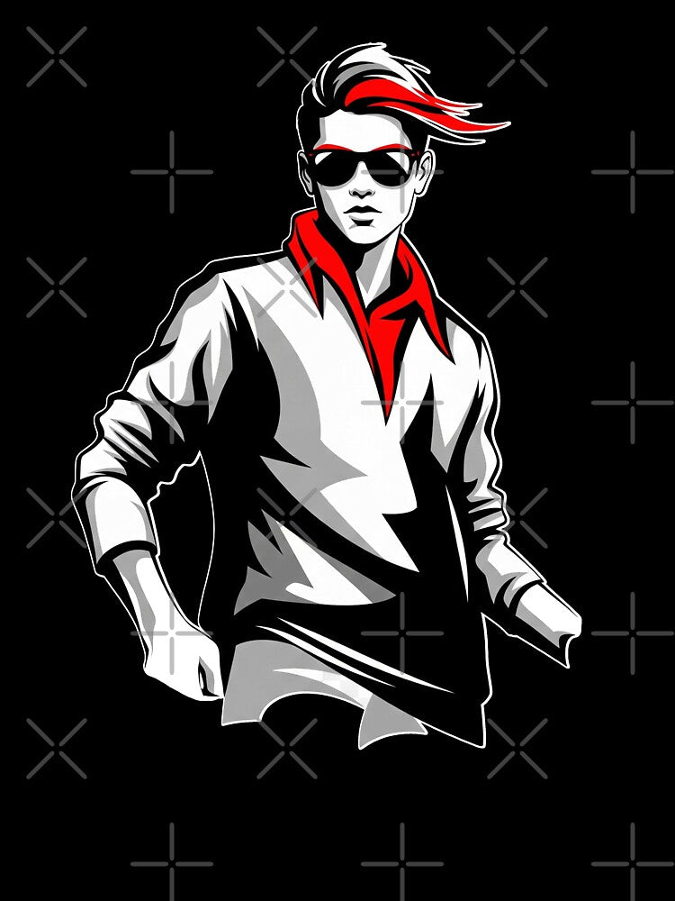 Modern Pop Art Portrait with Sunglasses by Pikamuu