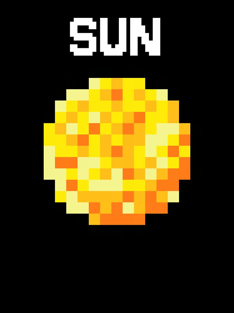 Pixel Art Sun by E-engineering Unisex , , , Long Sleeve Tee