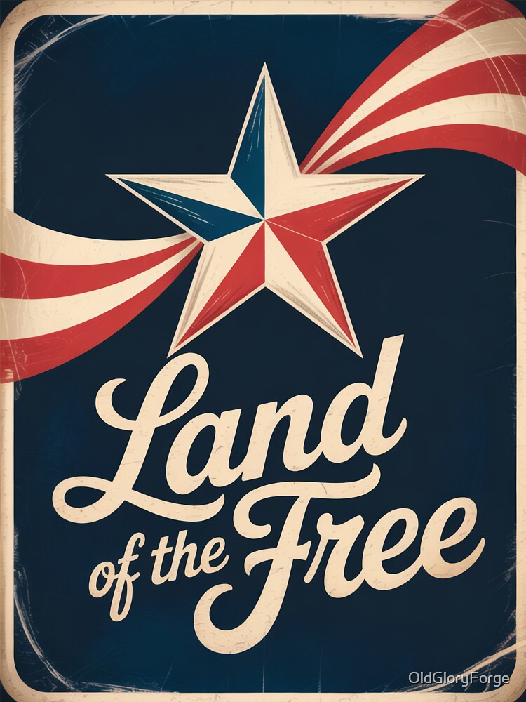 Retro Americana Star Script Design by OldGloryForge