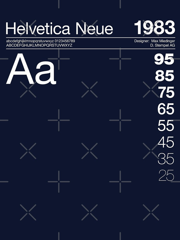 Helvetica Neue Font Typography Graphic Design by paperpark