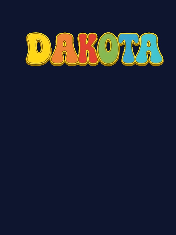 ❤️ Dakota Personalized Name Wavy Retro Shirt, Coffee Mug, Sticker Gift by HelixPedia