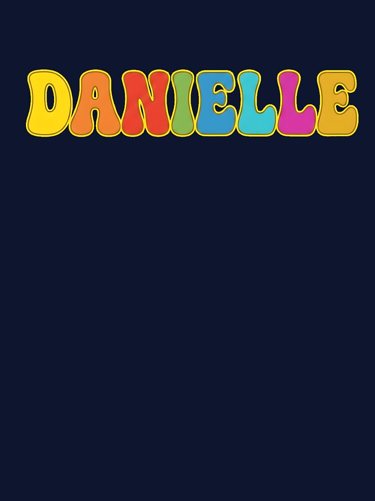 ❤️ Danielle Personalized Name Wavy Retro Shirt, Coffee Mug, Sticker Gift by HelixPedia