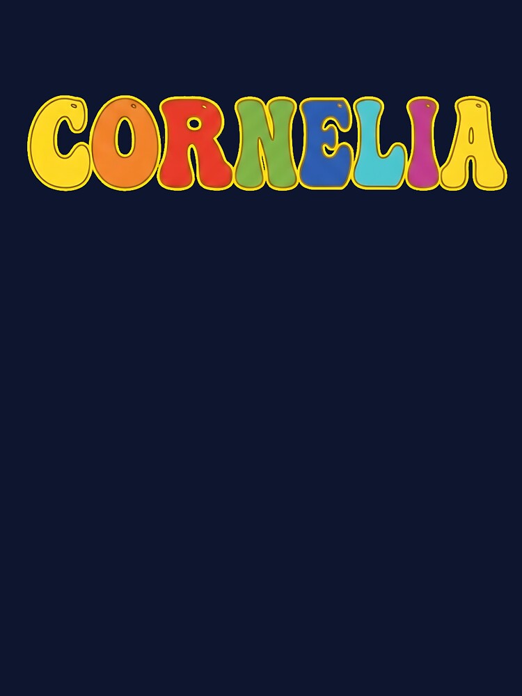 ❤️ Cornelia Personalized Name Wavy Retro Shirt, Coffee Mug, Sticker Gift by HelixPedia