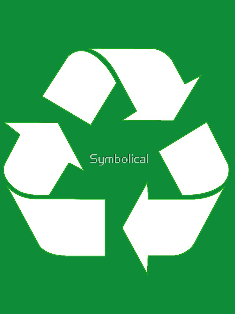 White Recycling Symbol by Symbolical