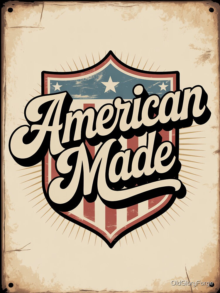 Retro American Made Distressed Emblem by OldGloryForge