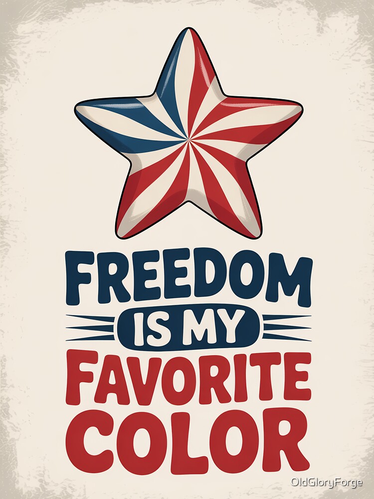Playful Americana Ribbon‑Striped Star by OldGloryForge