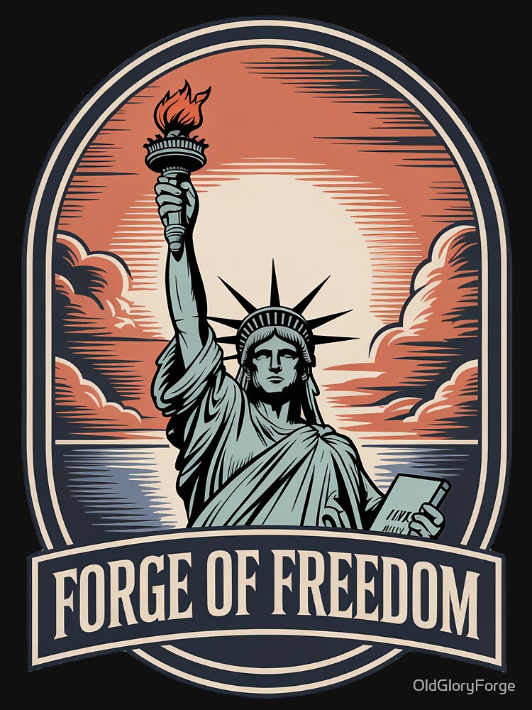 Forge of Freedom Liberty Torch Emblem Patriotic by OldGloryForge