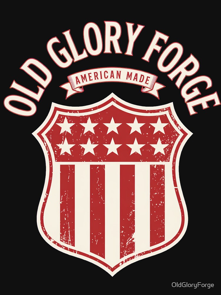 Old Glory Forge – Retro Patriotic Shield Badge by OldGloryForge
