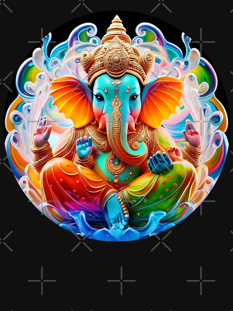 Ganesha pop art Holi festival full color by Toms Tee