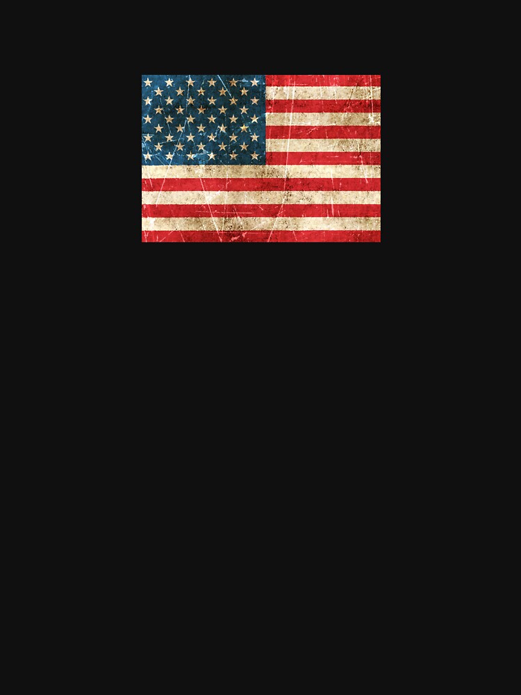Vintage Aged and Scratched American Flag by JeffBartels