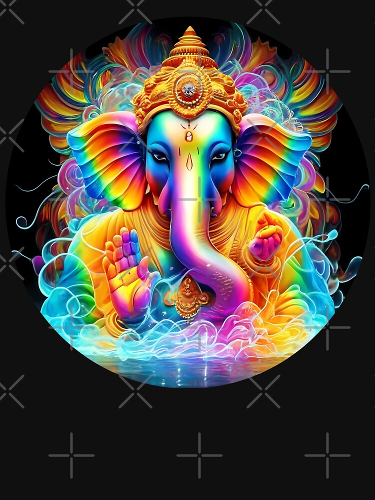 Ganesha pop art Holi festival maximum color smooth by Toms Tee