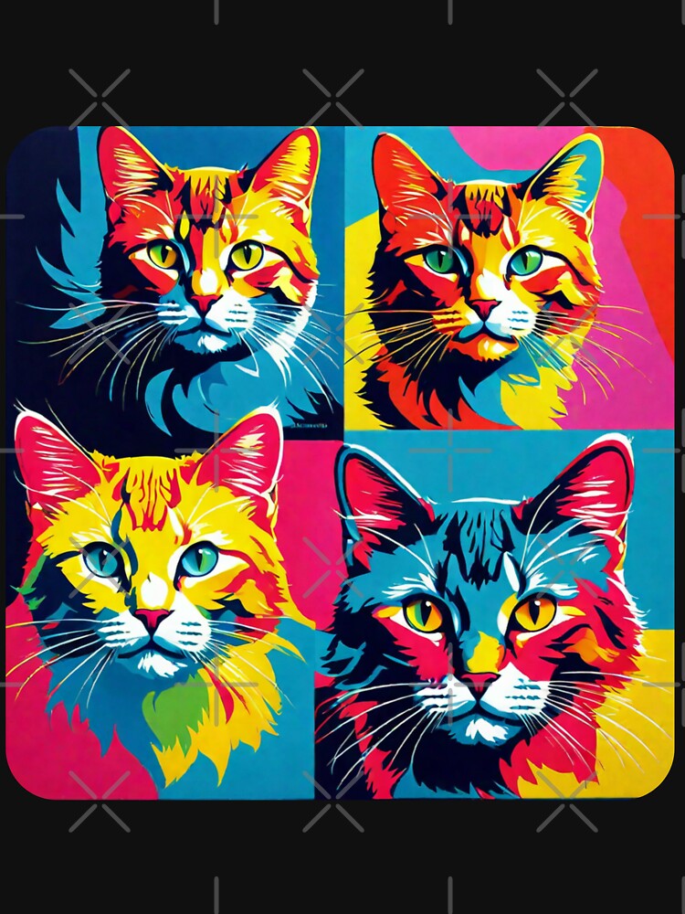 Cats pop art style by Toms Tee