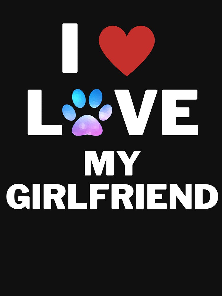 I Love Dog And My Girlfriend Cool couples Gift by Es4clhoting