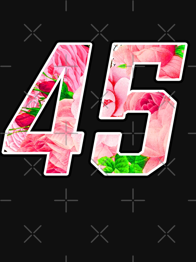 Floral Print Number 45 by NumbersFort