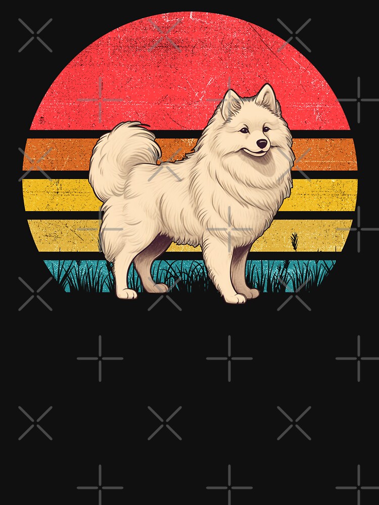 American Eskimo Vintage Retro Sunset by rafaeltto
