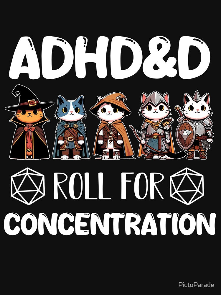 ADHD&D Roll for Concentration White version by PictoParade