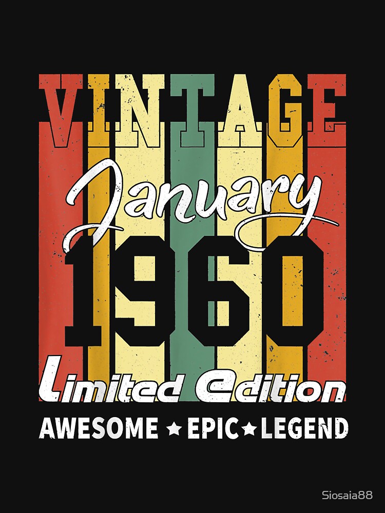 Vintage January 1960 Limited Edition Birthday Gift by Siosaia88