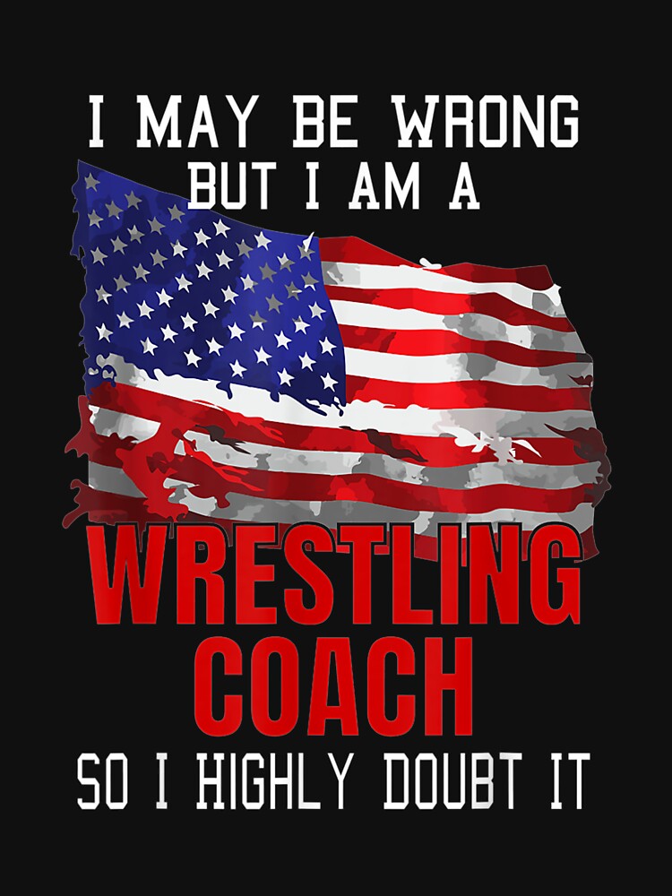 Wrestling Coach American Flag Patriotic Gift by gymat3