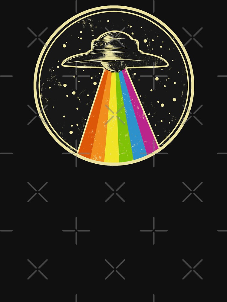 Queer UFO - Rainbow UFO Alien Abduction Queer LGBT Gay Pride by BoyPilot Goods