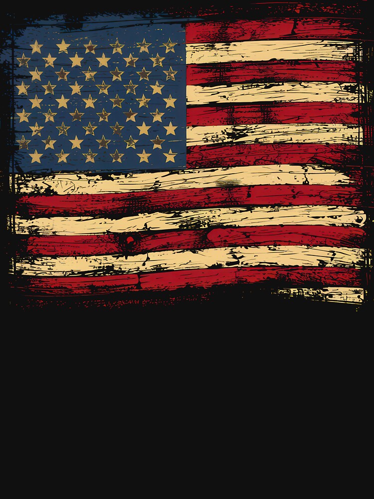 Distressed American Flag by Angry Swan Designs