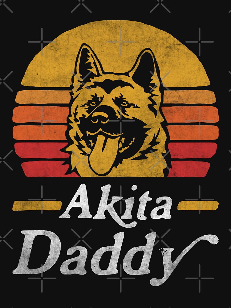 Retro Vintage American Akita Daddy by More Cute Dogs
