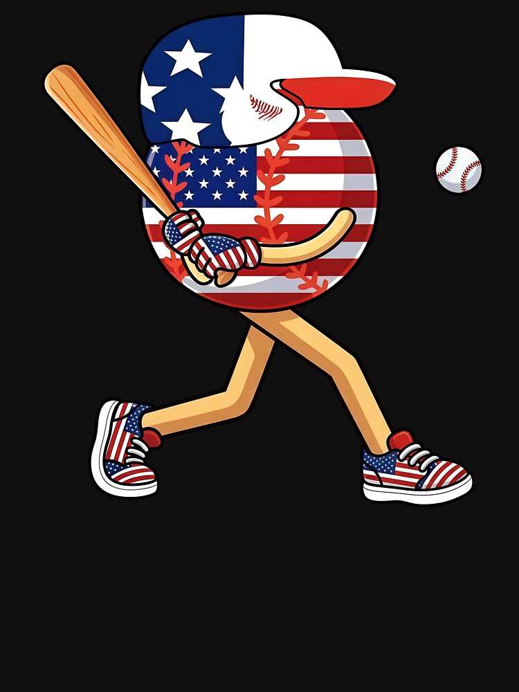 USA Patriotic Baseball Player Graphic by KIROSALS