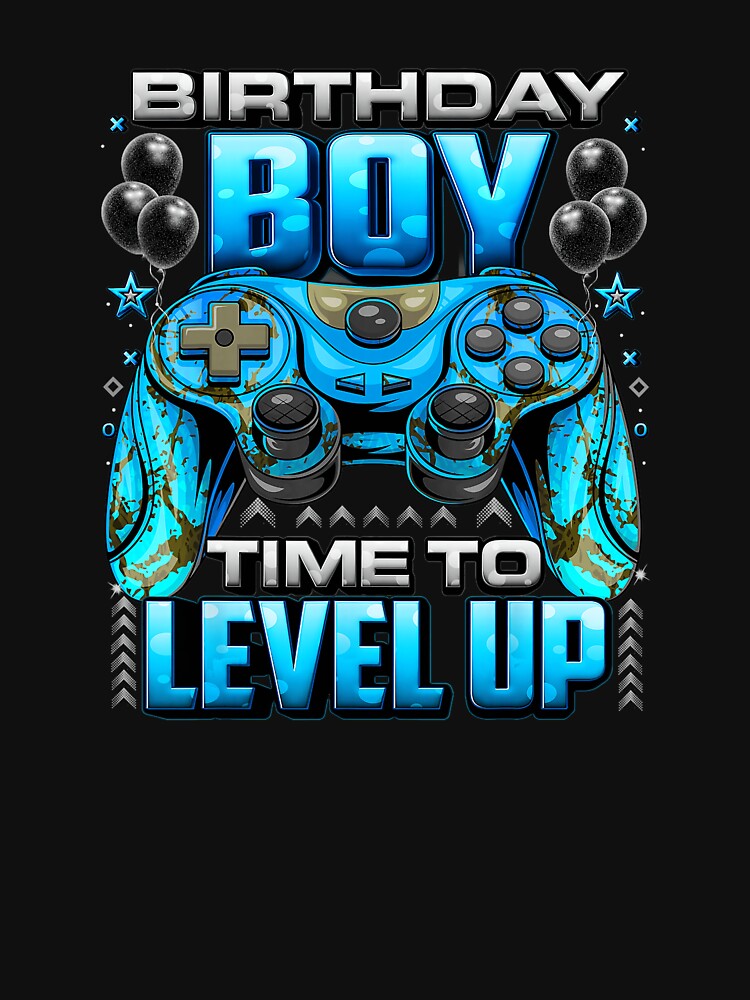 Birthday Boy Gamer Time to Level Up Controller by FGTV2021 Unisex , , , Long Sleeve Tee
