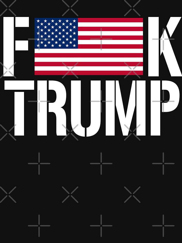 Fuck Trump Shirt American Flag by dgavisuals