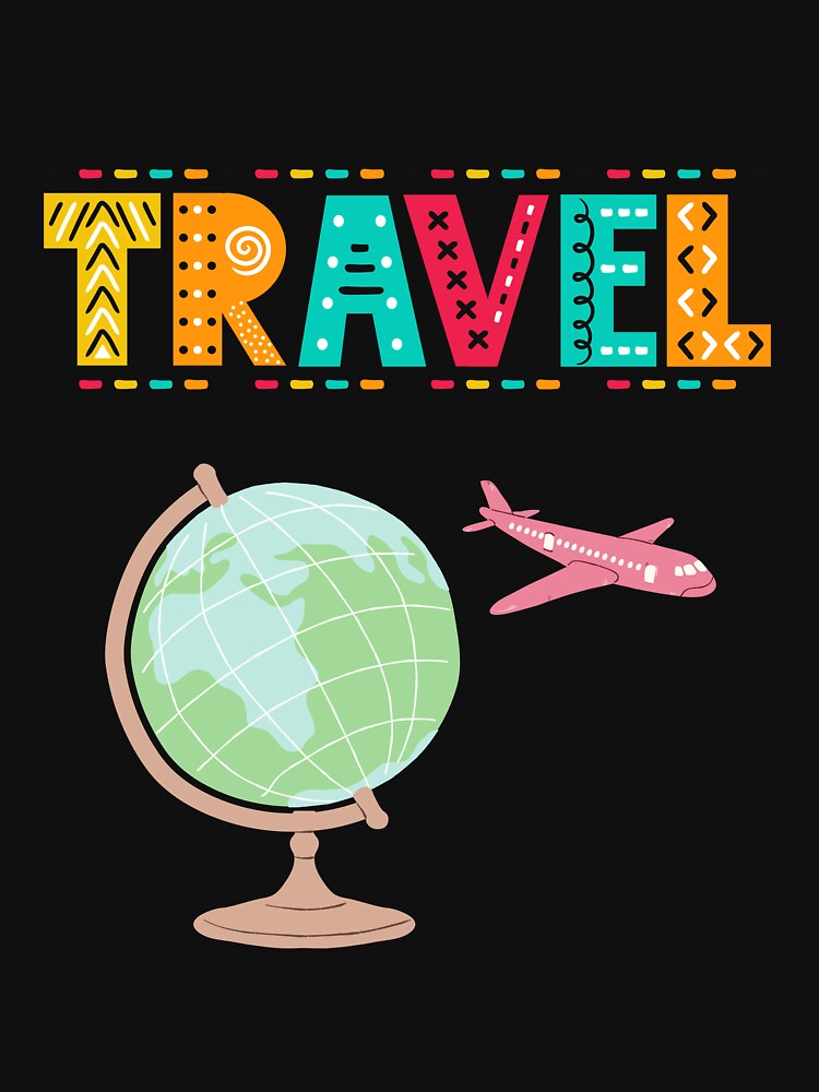 TRAVEL by Highhocreations Unisex , , , Long Sleeve Tee
