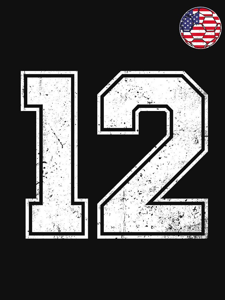 Soccer player Jersey number 12 Usa Fans by RoyesButler