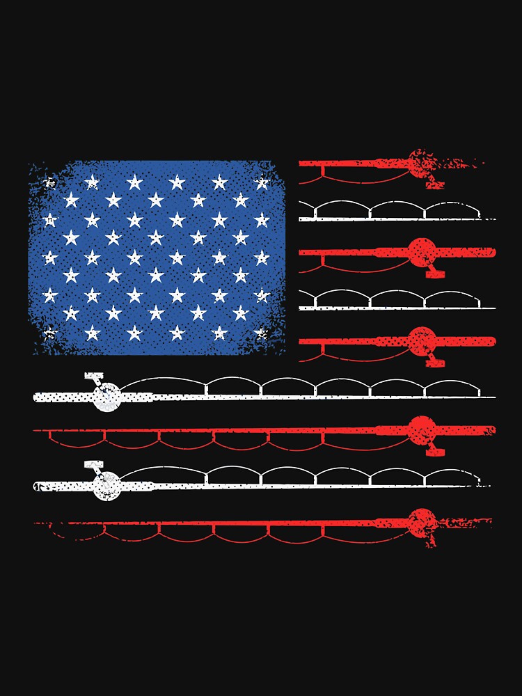 American Flag Fishing Shirt Vintage Fishing by soapeselvi