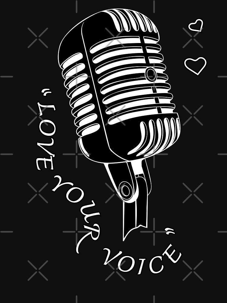 Love your voice. Retro microphone. by MusixT-Shirt