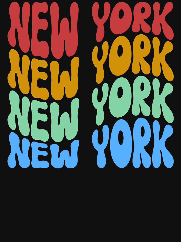 Retro New York Text Usa State by TheCatmeow2000