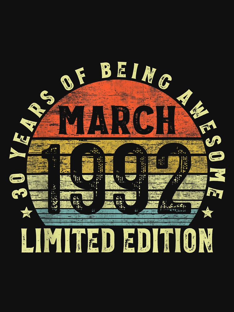 Vintage March 1992 Limited Edition 30 Years Old Gift 30th by cysandy