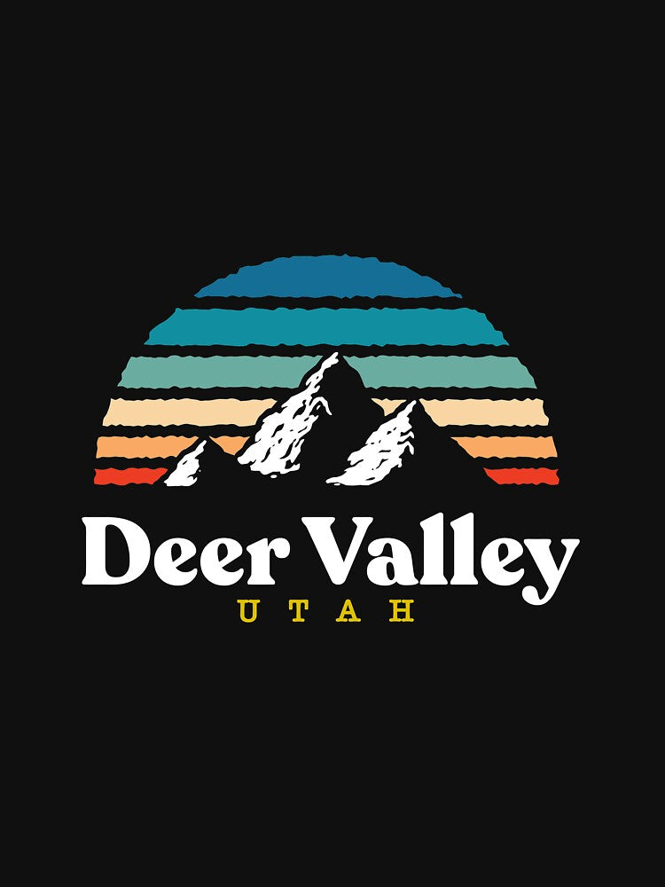 Deer Valley Utah Usa Ski Resort 1980S Retro by llcockroge