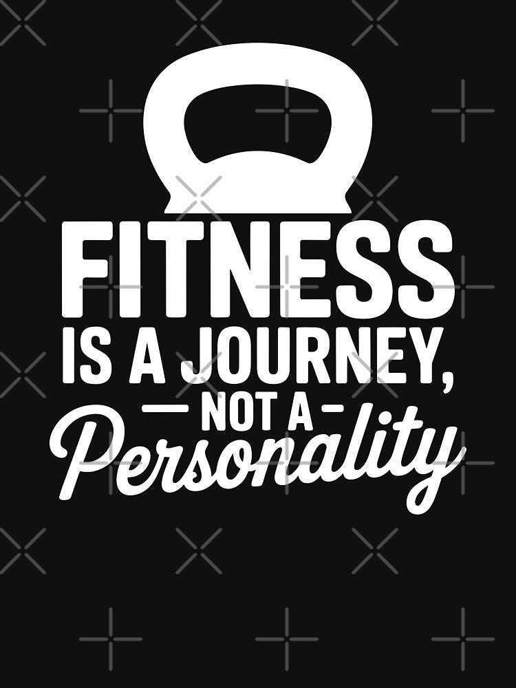 Fitness Is a Journey, Not a Personality by theartfulaspie Unisex , , , Long Sleeve Tee