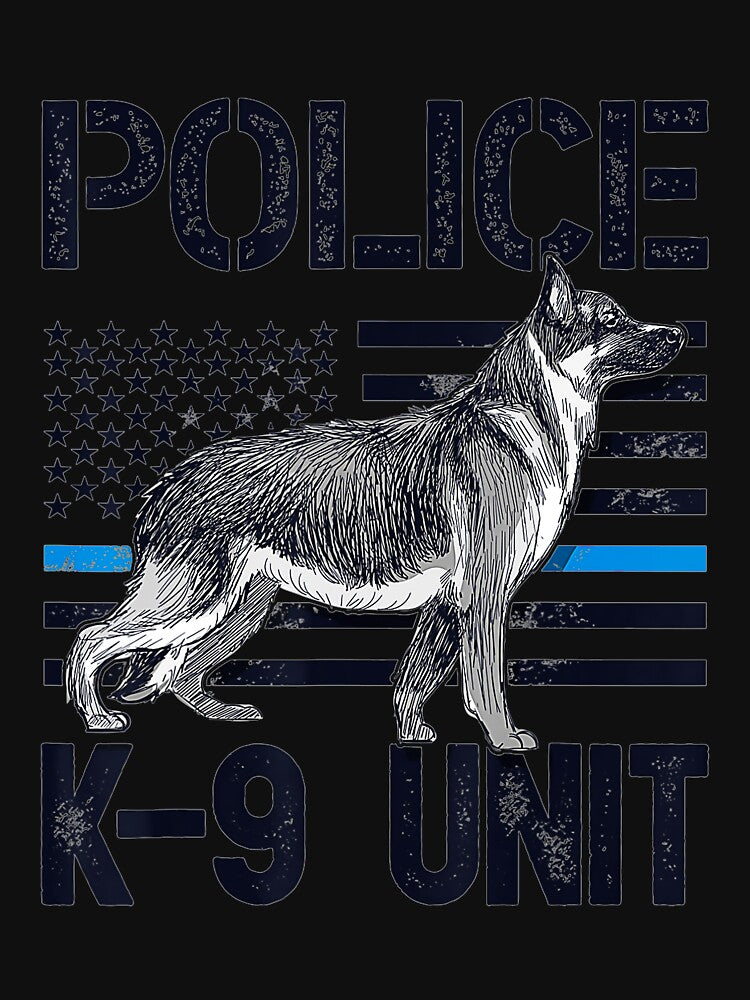 Police K9 Unit K9 Thin Blue Line Officer Dog Costume Gifts by moltnegligible